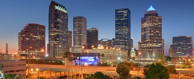 Tampa, Florida, USA Downtown Skyline at Dusk